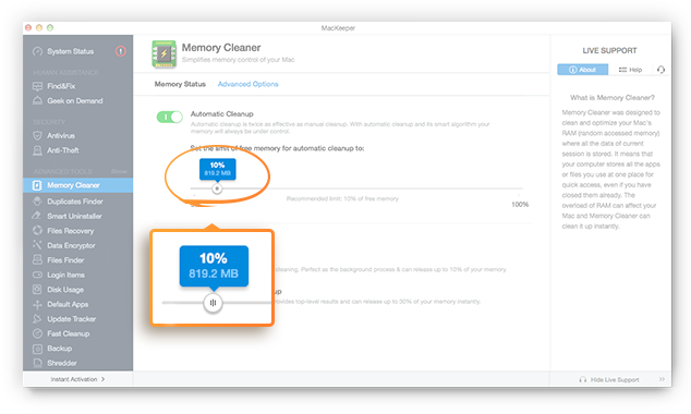 Memory Cleaner Page